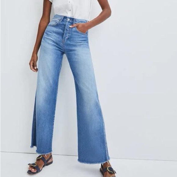 Veronica Beard Taylor High Rise Wide Leg Jean - Picture 1 of 7